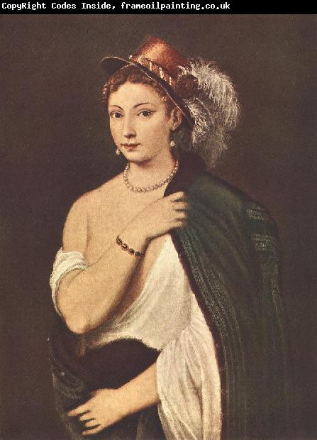TIZIANO Vecellio Portrait of a Young Woman r